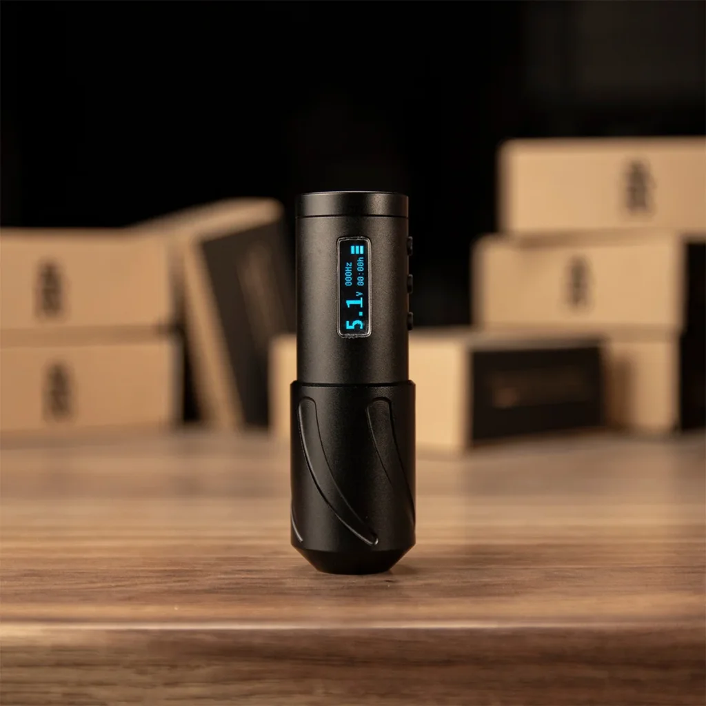 Wireless tattoo machine REVO SHOT BLACK, rightstuff k-pulse drive system